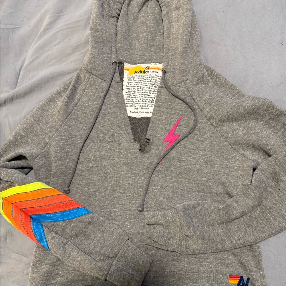 Aviator Nation Cropped Hoodie